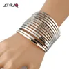 Bracelet à manchette LZHLQ Maxi pour femmes Géométrique LIGNE GLAD LIGNE METAL PARTÉ PUNK BAINLE Bracelet 2020 Mode Brand Bijoux Accessoires Q0719