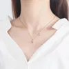 펜던트 목걸이 우아한 맞춤형 이니셜 체인 작은 아이 골드 이름 D G Sterling Silver Letter 925 초기 목걸이