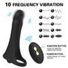 NXY-vibratorer Fjärrkontroll Vibrator för män Anal Plug Butt Plug Penetration Strap på Penis Vibrerande Vagina Plug Vuxen Sexleksaker för par 0105