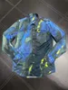 Tie-dye Business Shirt Mens Designer Shirts Brand Clothing Men Long Sleeve Dress Shirt Hip Hop Style High Quality Cotton Tops 10340