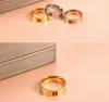 Classic 6mm green red G ring 316L stainless steel gold silver rose Women men wedding lovers anillos Fashion branded Jewelry wholesale