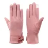 Gants de sport hiver femmes garder au chaud écran tactile Plus velours épaissir pas gonflé élégant arc haute élasticité lecteur cyclisme coupe-vent