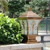 Lampade da giardino IP54 Impermeabile bronzo / alluminio nero pressofuso Cancello principale Uso LED Stigma Fixtures Light Pillar Lamp con CE approvato