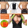 Men's Vest Waist Trainer Weight Loss Polymer Sauna Suit for Fitness Heat Trapping Zipper Sweat Enhancing Workout Tank