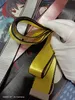 Cinture gialle bianche da 200 cm molto soddisfatte per uomo e tela da donna Cintura unisex regolabile a lungo cinghia di moda con set completo di etichette O2