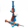 Unieke Laser gun stijl Nectar Collector kits siliconen pijpen Mini Waterleiding 19.5 cm Concentraat Booreiland