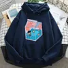 Haikyuu söt tecknad tecken utskrift sweatshirt man lös tecknad sweatshirts retro lös hoodie grafisk manga män sweatsshirt h0909