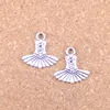 100pcs Antique Silver Bronze Plated ballet dress tutu ballerina Charms Pendant DIY Necklace Bracelet Bangle Findings 17*17mm