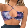 Women Sexy Tanks Tees Criss Cross Lace Up Sling Basic Bow Tie Crop Top Sleeveless Camis