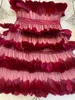 Darmowe damskie letnia sukienka piórowa seksowna owinięta kluba rękawów Halter Celebrity Club Party Es 210524