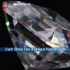 Gigajewe White D Color Asscher Cut VVS1 Moissanite Diamond 0 5-7CT för smycken Making Manual Cut2127