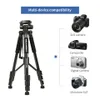 Walkingway Q222 Portable Camera Tripod Stand Aluminum Travel Tripode Monopod for Photography Video Digital SLR DSLR Camera 210317