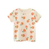 Neonate Casual T-shirt Moda Estate Frutta Stampa Tees Bambini Ragazza Morbida e carina Top Vestiti Abbigliamento adorabile 2-7 anni 210429