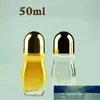 50 ml rulo şişe boş şeffaf cam uçucu yağ şişe kozmetik konteyner metal kap taşınabilir parfüm doldurulabilir