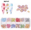 Qualidade Flor Borboleta 12 Grade Nail Art Design de Madeira Celulose Chips Unhas Ornamentos Xmas Halloween Decoração Mistura Diy Christmas Manicure Acessórios