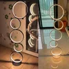 Nordic Ring Touch Switch LED Floor Lights Lamps Art Interior Home Decoration Modern Standing for Living Room Lighting