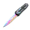 9 Modelos Black Abalone Handle Straight Lâmina fixa Faca Dual Ação Pesca EDC Pocket Tactical Facura Ferramenta de Sobrevivência