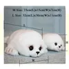 Dropshipping Soft Cute Seals Plush Toy Sea World Animal Sea Lion Plush Fylld Docka Baby Födelsedaggåva För Barn Flickor Gift Vit Q0727