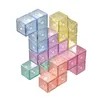 Hidget Toy Puzzle Magnetic Cube Magic Blocks Soma Magnet 3x3 Образовательные игрушки для детей с детьми с строительным блок дисплея карты EG8865