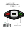 Comincan Автомобильное зарядное устройство Mini 2USB Порты QuickCharge 3.0 С Тип-С Безопасность Аварийный молоток Быстрый Автомобильный Зарядное Устройство Адаптер