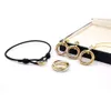 316L rostfritt stål Trinity Ring String -armband Tre ringar Handband Pararmband för kvinnor och män Fashion Jewwelry Famou5254954