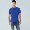Stil polo skjortor för män sommar komfort andas fritt enkelt mode ren färg lapel kortärmad toppar ls-1016 210518