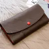 Partihandel Coin Purse kortväska handväskor 9 färger mode dragkedja pocke män kvinnor läder plånbok långa plånböcker med orange box klassisk brev tryck