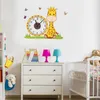 Zegary ścienne Cute Giraffe Clock Cartoon Design Silent Dzieci Salon Sypialnia Wiszące Dekoracji Home