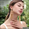 Stud Earrings sieraden S1773 Boheemse mode handgeweven minderheid kralen oorbel cirkel kralen kwamen drop levering 2021 kdcqg