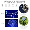 20m 50/100/200 LED String Lights Solar Outdoor Garden Garden Party Copper Wire Lighting Christmas Garland Fairy Stringhe bianche impermeabili