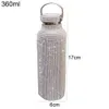 Sparkling Bottle Drinkware Costoso Strass Double Wall Cup Mug Diamond Water Bottle Portatile per esterni