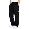 Svart Mäns Multi-Pocket Tooling Slacks Ins Brand Tonårs Baggy Nio Spårbyxor Streetwear Men Arbete Pant Tooli Trousers 210715