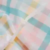 Plaid Bedding Set Söt Quilt Cover Pillowcase Blå Bed Plattduk Moderna Duvet Cover Set Twin Full Single Girls BedClothes 211203