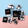 White And Black Gift Boxes With Lace Bowknot Display Retail Packaging Box for Fashion Jewelry Necklace Bracelet Earring Keychain Pendant Rin