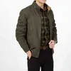 プラスサイズ7xL 8xL秋のジャケットメンズ両面を身に着けているミリタリージャケットのコートピュアコットンベストホムソリッドレジャーコート男性211217