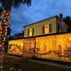2x2 / 3×2/6×4mの魚網のひもライトクリスマスライトの妖精の花輪屋外の屋外の家の結婚式のパーティーのカーテン庭の装飾