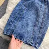 Chic Denim Dress Women's Summer Short Design Ärmlös Spaghetti Strap Open Back Slim Fit Sexy Party Jeans 210603