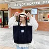 New Retro Women's Shoulder Bags Simple Solid Color Small Fresh Canvas Bag Literary Women Buckle Tote Bag Large Capacity Handb217i