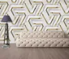 Niestandardowy 3D Solid Geometria Wzór tła Gold Streszczenie salonu sypialnia tapeta papel de parede
