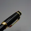 Bohemier Promotion Klassisk lyxfontänpenna svart och vit harts diamant inlay klipp högkvalitativt skrivande bläckpennor med GERA6291403