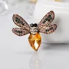 Modne Rhinestone Bee Broszki Prezenty Dla Kobiet Emalia Insekta Spider Broszka Pin Bugs Biżuteria Szalik Przesuwanie