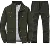 Camouflage Overaller kostym Militärlastsatser Manlig Arbetsförsäkring Bomullsvetsning Anti-Scald slitstarkt elastisk kläder G1209