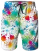 Мужские шорты летние плавки плавки 3D орел принт повседневная пляж уютные уличные фитнес брюки мода хип-хоп