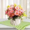 Decorative Flowers & Wreaths Artificial Flower Daisy Bouquet Fake Floral Plants Potted Decor For DIY Living Room Home Garden Wedding Decorat