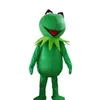 Fabrika çıkışları Kermit Kurbağa Maskot Kostüm Noel Cadılar Bayramı Karikatür Doğum Günü Partisi Funning Elbise için