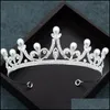 Cabelo Cabelas Barrettes J￳ias Luxo simples Luxo elegante Coroa de noiva Crown Droga Drop Drop 2021 7qyuk