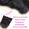 30 cali Ludzki Remy Wiązki Włosów z koronki Frontal Closure Proste Body Głębokie Wody Loose Fale Jerry Kinky Curly Brazylijski Dziewica 3 4 Splot Wątek Przedłużenie 10A Grade