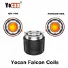 YOCAN FALCON SOSTITUZIONE BOBILS HEAD QTC Quatz Triplo Coil Pancake Atomizzatore Core per cera Concentrat DAB Device Kit A44