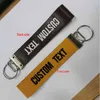 DIY Custom Embroidery PU Leather Wristlet Strap chains for Women Bag Pendant Jewelry Trinket Men's Car Ring Key Chain