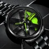 Top Horloge Merk Auto Wiel Custom Design Sport Velg Horloges Roestvrij Staal Waterdicht Hele 2021 Mannen Pols Watches209J